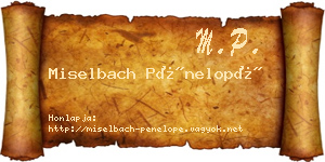 Miselbach Pénelopé névjegykártya